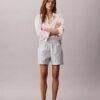 Pantalones cortos estampados de popelín de algodón Pantalones cortos estampados de popelín de algodón