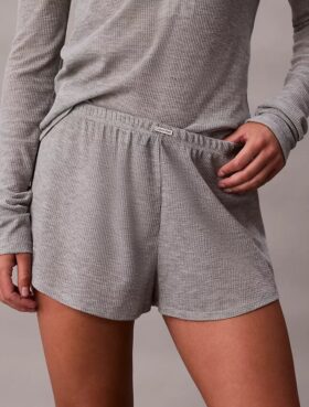 Pantalones cortos ligeros de punto waffle sin cremallera