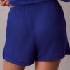 Pantalones cortos ligeros de punto waffle sin cremallera Pantalones cortos ligeros de punto waffle sin cremallera