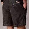 Pantalones cortos rectos de cambray de 18 cm con cintura elástica