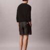 Pantalones cortos rectos de cambray de 18 cm con cintura elástica