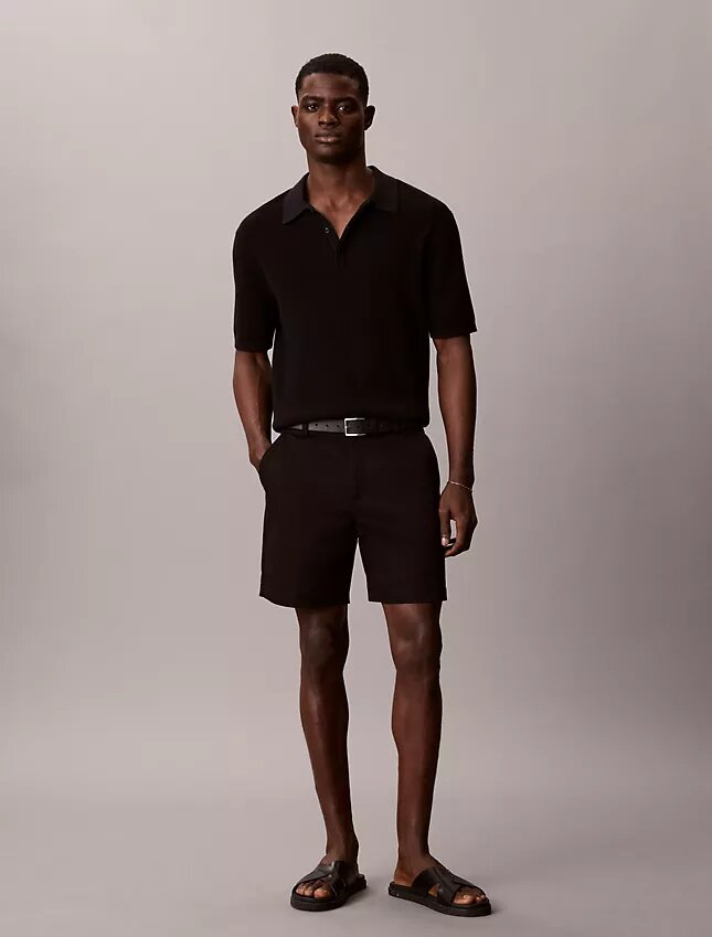 Pantalones cortos rectos de Cotton Stretch Pantalones cortos rectos de Cotton Stretch