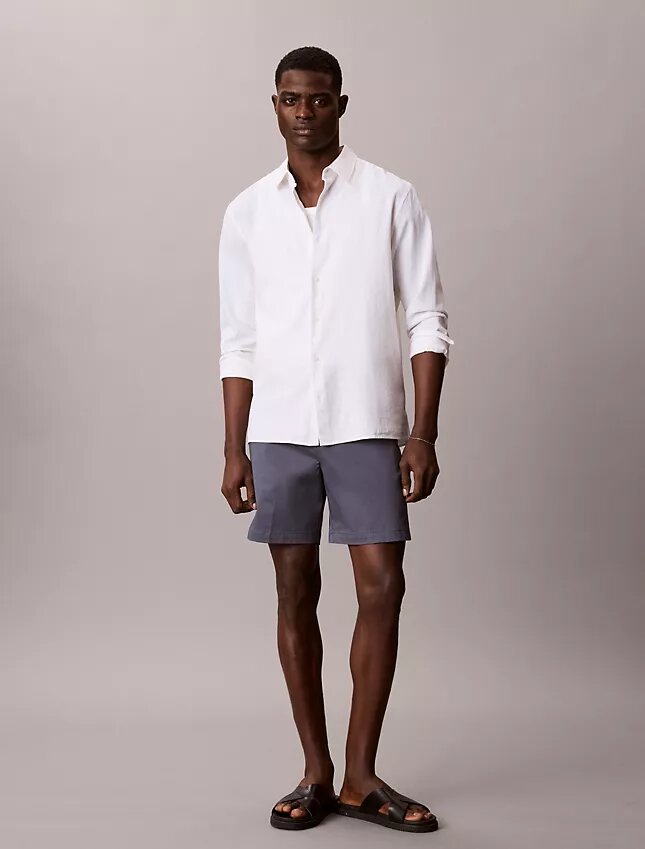 Pantalones cortos rectos de Cotton Stretch Pantalones cortos rectos de Cotton Stretch