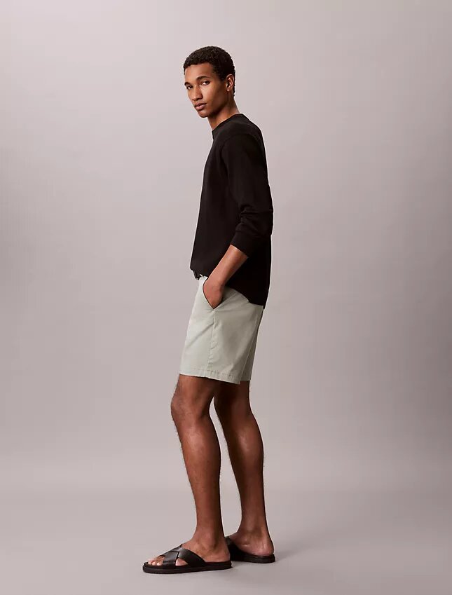 Pantalones cortos rectos de Cotton Stretch Pantalones cortos rectos de Cotton Stretch