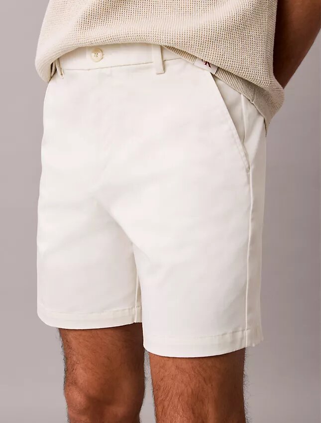 Pantalones cortos rectos de Cotton Stretch Pantalones cortos rectos de Cotton Stretch