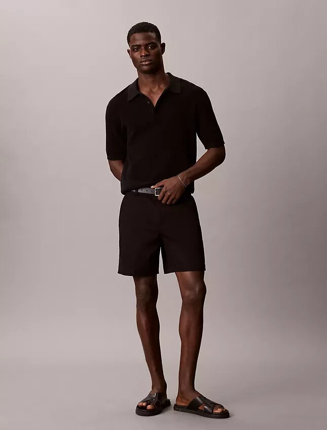 Pantalones cortos rectos de Cotton Stretch Pantalones cortos rectos de Cotton Stretch
