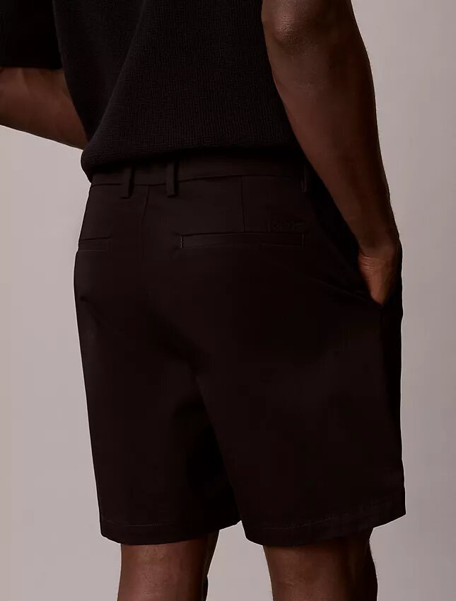 Pantalones cortos rectos de Cotton Stretch Pantalones cortos rectos de Cotton Stretch