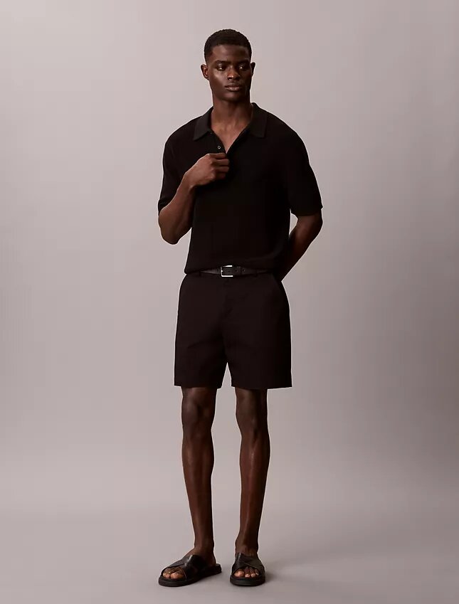 Pantalones cortos rectos de Cotton Stretch Pantalones cortos rectos de Cotton Stretch