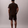 Pantalones cortos rectos de seersucker con cintura elástica de 18 cm