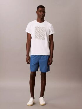 Pantalones cortos sin cremallera con gráfico de Monogram
