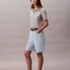 Pantalones cortos tipo bermuda de Denim holgado con mezcla de lino Pantalones cortos tipo bermuda de Denim holgado con mezcla de lino