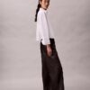 Pantalones de 5 bolsillos de imitación de piel Pantalones de 5 bolsillos de imitación de piel