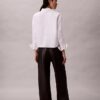 Pantalones de 5 bolsillos de imitación de piel Pantalones de 5 bolsillos de imitación de piel