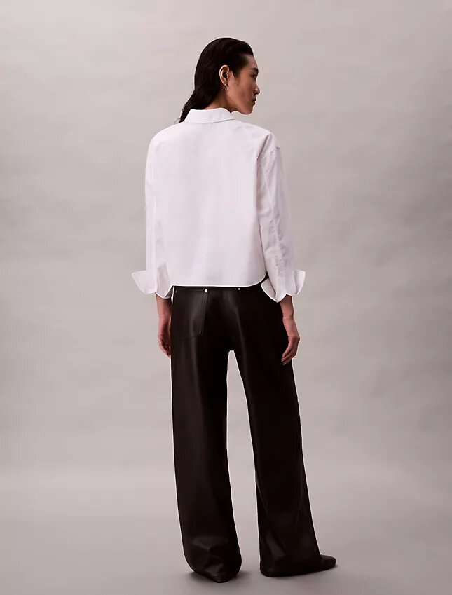 Pantalones de 5 bolsillos de imitación de piel Pantalones de 5 bolsillos de imitación de piel