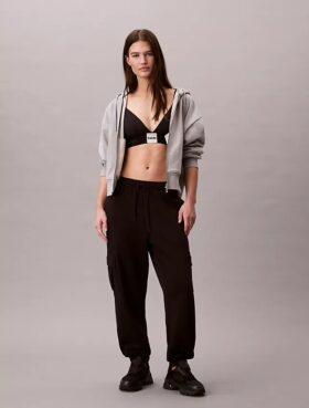 Pantalones de chándal cargo de felpa con Monogram
