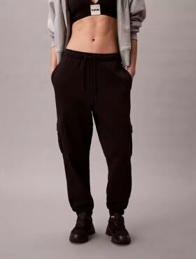 Pantalones de chándal cargo de felpa con Monogram