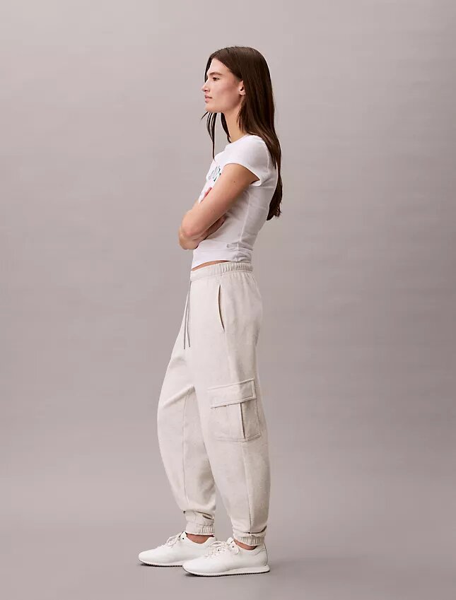 Pantalones de chándal cargo de felpa con Monogram Pantalones de chándal cargo de felpa con Monogram