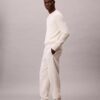 Pantalones de chándal con parche de monograma de felpa