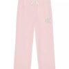 Pantalones de chándal de felpa con logotipo para niñas Pantalones de chándal de felpa con logotipo para niñas