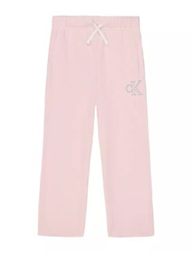 Pantalones de chándal de felpa con logotipo para niñas