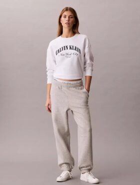 Pantalones de chándal de felpa con Monogram