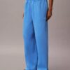 Pantalones de chándal de felpa de pierna ancha con monólogo Pantalones de chándal de felpa de pierna ancha con monólogo