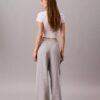 Pantalones de chándal de felpa de pierna ancha con monólogo Pantalones de chándal de felpa de pierna ancha con monólogo