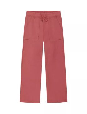 Pantalones de chándal de rizo de pierna ancha para niñas