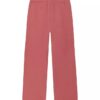 Pantalones de chándal de rizo de pierna ancha para niñas