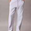 Pantalones de corte recto con cinta con el logotipo Pantalones de corte recto con cinta con el logotipo