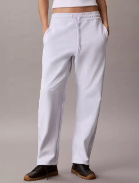 Pantalones de corte recto con cinta con el logotipo