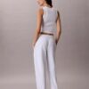 Pantalones de corte recto con cinta con el logotipo Pantalones de corte recto con cinta con el logotipo
