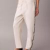 Pantalones de corte recto con cinta con el logotipo Pantalones de corte recto con cinta con el logotipo