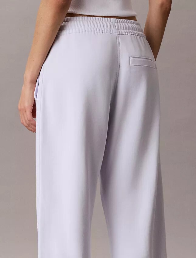 Pantalones de corte recto con cinta con el logotipo Pantalones de corte recto con cinta con el logotipo