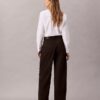 Pantalones de corte recto de sarga Cotton Stretch de algodón Pantalones de corte recto de sarga Cotton Stretch de algodón