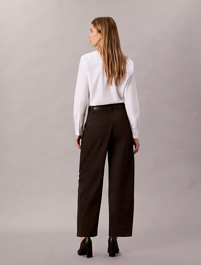 Pantalones de corte recto de sarga Cotton Stretch de algodón Pantalones de corte recto de sarga Cotton Stretch de algodón