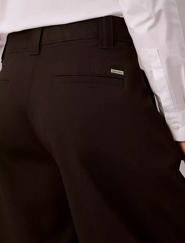 Pantalones de corte recto de sarga Cotton Stretch de algodón Pantalones de corte recto de sarga Cotton Stretch de algodón