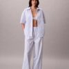 Pantalones de dormir de popelín de algodón
