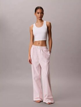 Pantalones de dormir de popelín de algodón