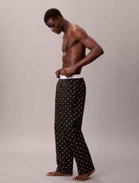 Pantalones de dormir de popelín de algodón