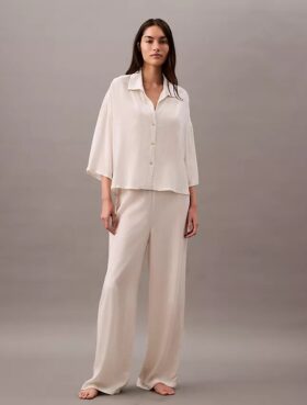 Pantalones de dormir de viscosa tejida