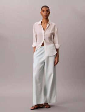 Pantalones de lino y algodón sin cremallera