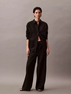 Pantalones de lino y algodón sin cremallera