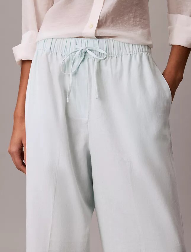 Pantalones de lino y algodón sin cremallera Pantalones de lino y algodón sin cremallera