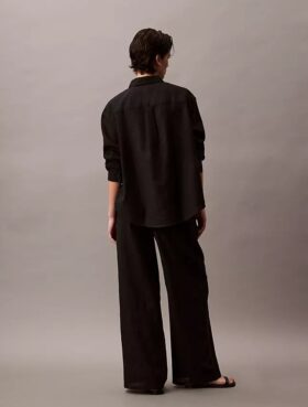 Pantalones de lino y algodón sin cremallera