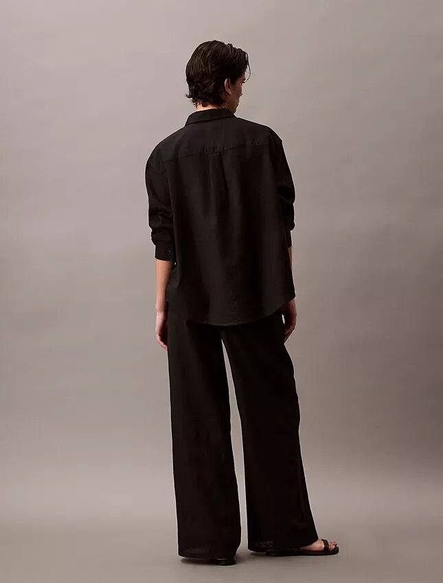 Pantalones de lino y algodón sin cremallera Pantalones de lino y algodón sin cremallera
