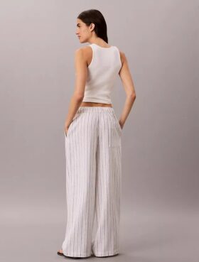 Pantalones de lino y algodón sin cremallera