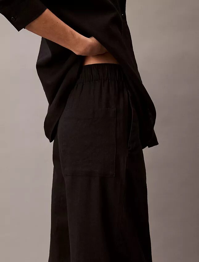 Pantalones de lino y algodón sin cremallera Pantalones de lino y algodón sin cremallera