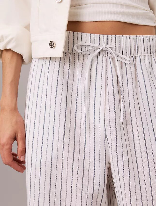 Pantalones de lino y algodón sin cremallera Pantalones de lino y algodón sin cremallera