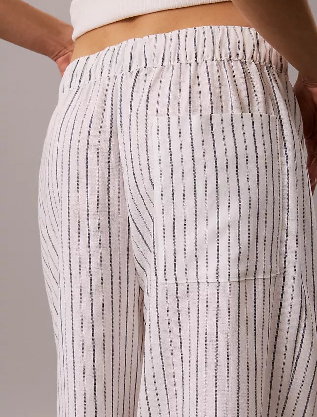 Pantalones de lino y algodón sin cremallera Pantalones de lino y algodón sin cremallera